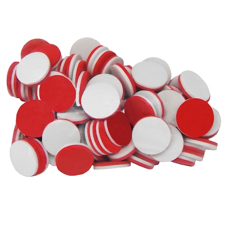 Teacher Created Resources Foam Counters, Red/White, PK100 TCR20600